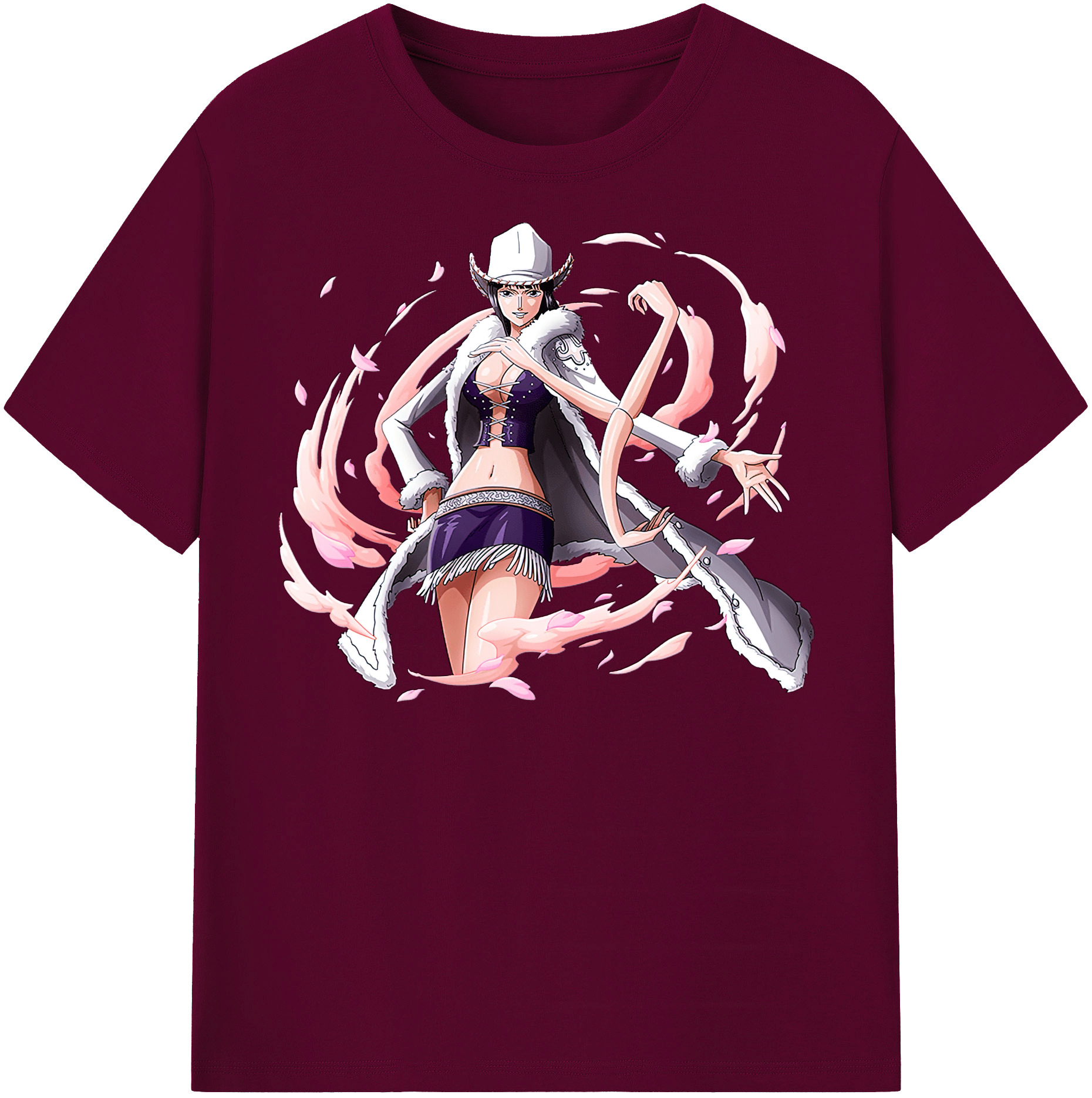 ワンピース ニコ・ロビン ONE PIECE Nico Robin レディースカジュアルプリントTシャツ（綿100％）